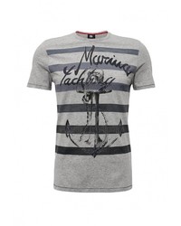 Мужская серая футболка с круглым вырезом с принтом от Marina Yachting