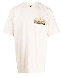 Мужская серая футболка с круглым вырезом с принтом от MARKET