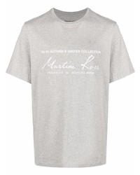 Мужская серая футболка с круглым вырезом с принтом от Martine Rose