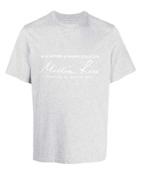 Мужская серая футболка с круглым вырезом с принтом от Martine Rose