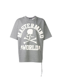 Мужская серая футболка с круглым вырезом с принтом от Mastermind Japan