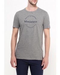 Мужская серая футболка с круглым вырезом с принтом от Matinique