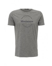 Мужская серая футболка с круглым вырезом с принтом от Matinique