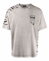 Мужская серая футболка с круглым вырезом с принтом от Mauna Kea
