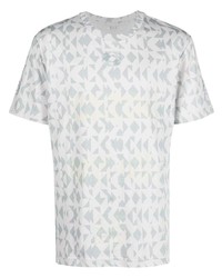 Мужская серая футболка с круглым вырезом с принтом от McQ