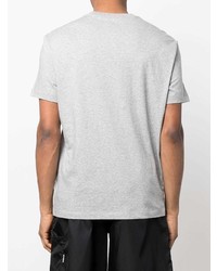 Мужская серая футболка с круглым вырезом с принтом от Versace