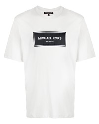 Мужская серая футболка с круглым вырезом с принтом от Michael Kors