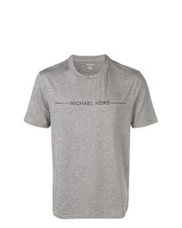 Мужская серая футболка с круглым вырезом с принтом от Michael Kors
