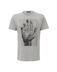 Мужская серая футболка с круглым вырезом с принтом от Only &amp; Sons