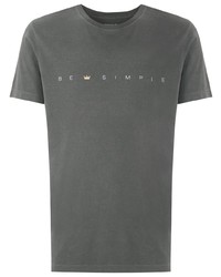 Мужская серая футболка с круглым вырезом с принтом от OSKLEN