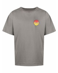 Мужская серая футболка с круглым вырезом с принтом от PACCBET