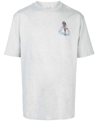 Мужская серая футболка с круглым вырезом с принтом от Palace
