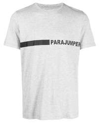 Мужская серая футболка с круглым вырезом с принтом от Parajumpers