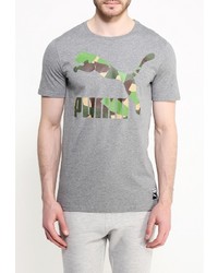 Мужская серая футболка с круглым вырезом с принтом от Puma