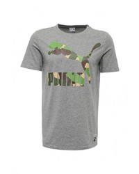 Мужская серая футболка с круглым вырезом с принтом от Puma