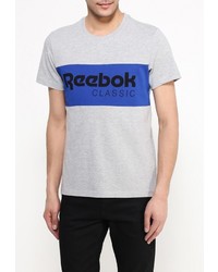 Мужская серая футболка с круглым вырезом с принтом от Reebok Classics