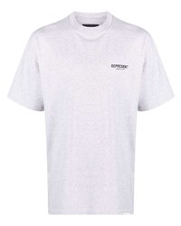 Мужская серая футболка с круглым вырезом с принтом от Represent
