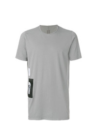 Мужская серая футболка с круглым вырезом с принтом от Rick Owens DRKSHDW