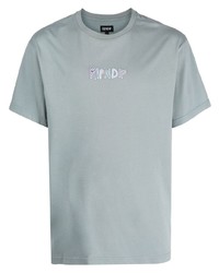 Мужская серая футболка с круглым вырезом с принтом от RIPNDIP