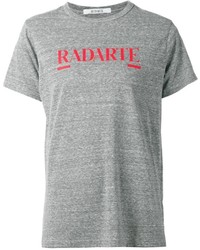 Женская серая футболка с круглым вырезом с принтом от Rodarte