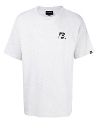 Мужская серая футболка с круглым вырезом с принтом от SPORT b. by agnès b.