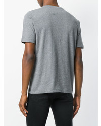 Мужская серая футболка с круглым вырезом с принтом от Love Moschino