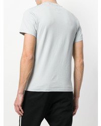 Мужская серая футболка с круглым вырезом с принтом от Facetasm