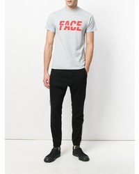 Мужская серая футболка с круглым вырезом с принтом от Facetasm