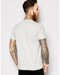 Мужская серая футболка с круглым вырезом с принтом от YMC