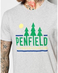 Мужская серая футболка с круглым вырезом с принтом от Penfield