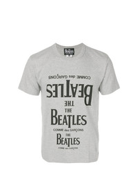 Мужская серая футболка с круглым вырезом с принтом от The Beatles X Comme Des Garçons
