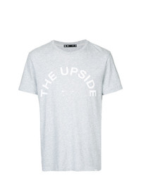 Мужская серая футболка с круглым вырезом с принтом от The Upside