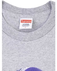 Мужская серая футболка с круглым вырезом с принтом от Supreme