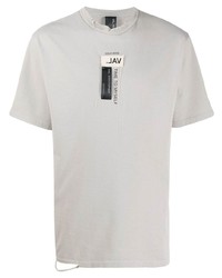 Мужская серая футболка с круглым вырезом с принтом от VAL KRISTOPHE