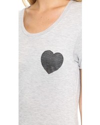 Женская серая футболка с круглым вырезом с принтом от Zoe Karssen