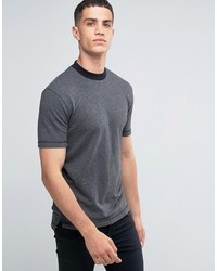 Мужская серая футболка с круглым вырезом с узором "в ёлочку" от ONLY & SONS