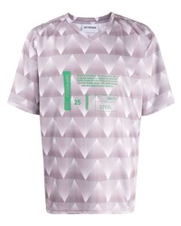 Мужская серая футболка с круглым вырезом с узором зигзаг от Han Kjobenhavn