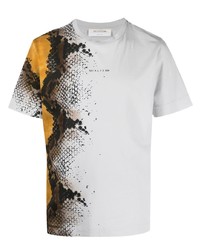 Мужская серая футболка с круглым вырезом со змеиным рисунком от 1017 Alyx 9Sm
