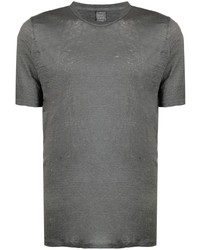 Мужская серая футболка с круглым вырезом от 120% Lino