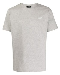 Мужская серая футболка с круглым вырезом от A.P.C.