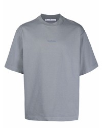 Мужская серая футболка с круглым вырезом от Acne Studios