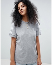 Женская серая футболка с круглым вырезом от adidas Originals