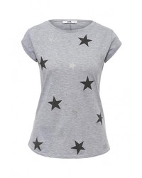 Женская серая футболка с круглым вырезом от adL