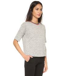 Женская серая футболка с круглым вырезом от O'2nd