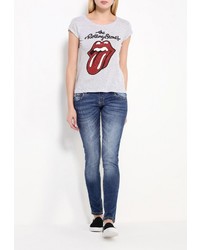 Женская серая футболка с круглым вырезом от Alcott