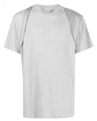 Мужская серая футболка с круглым вырезом от Alexander McQueen