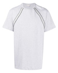 Мужская серая футболка с круглым вырезом от Alexander McQueen