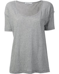 Женская серая футболка с круглым вырезом от Alexander Wang