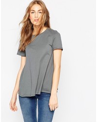 Женская серая футболка с круглым вырезом от Asos