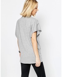 Женская серая футболка с круглым вырезом от Asos